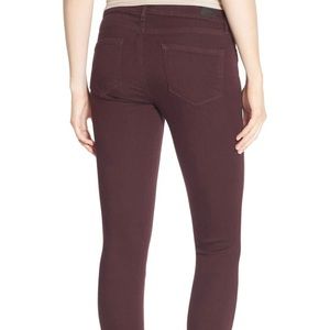 Paige Verdugo Dark Red Ankle Skinny Jeans Size 30